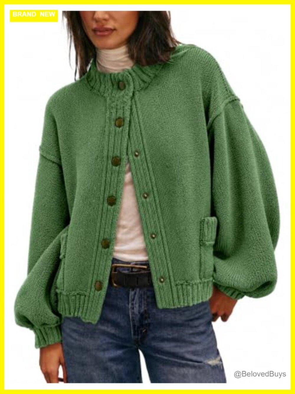 Womens Cable Knit Open Front Cardigan Sweater Oversized Long Sleeve